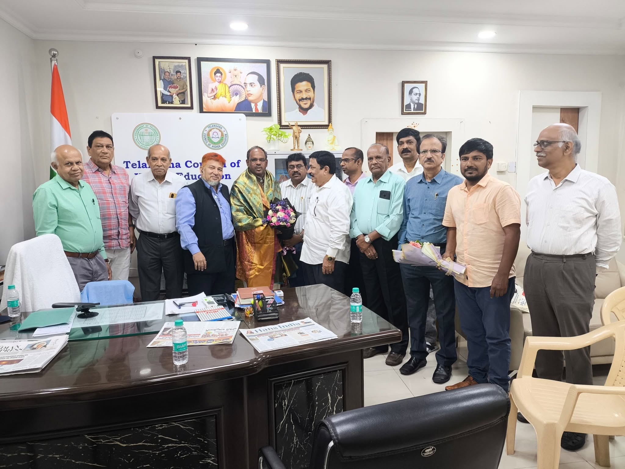 The team at a meeting