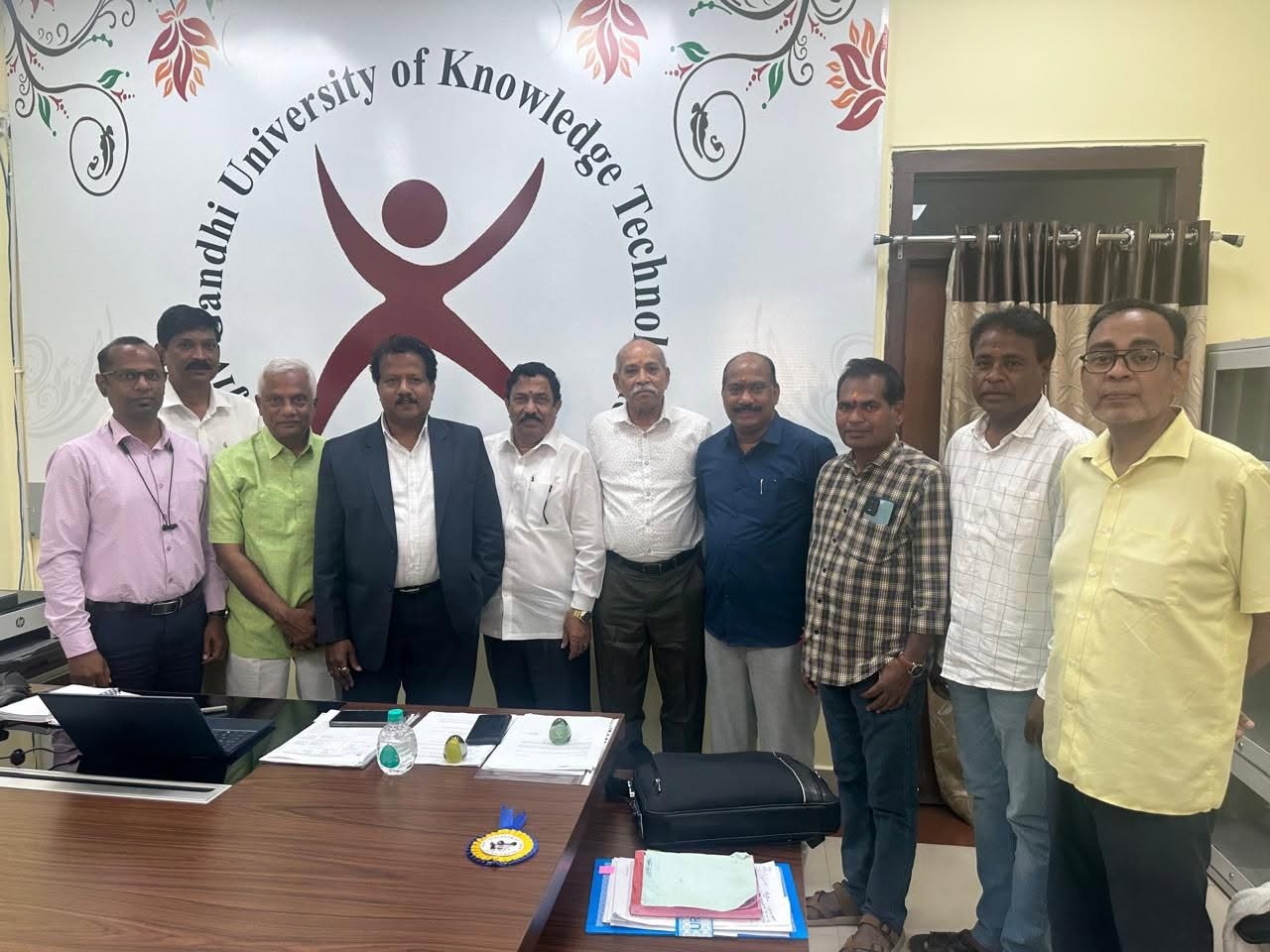 The team at a meeting
