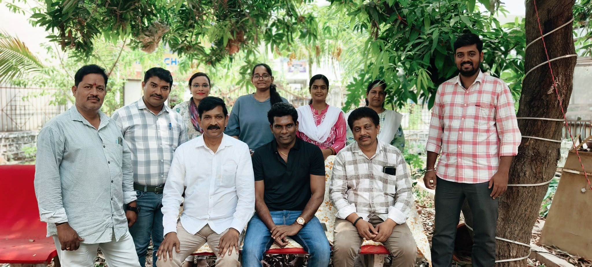 The team at a meeting