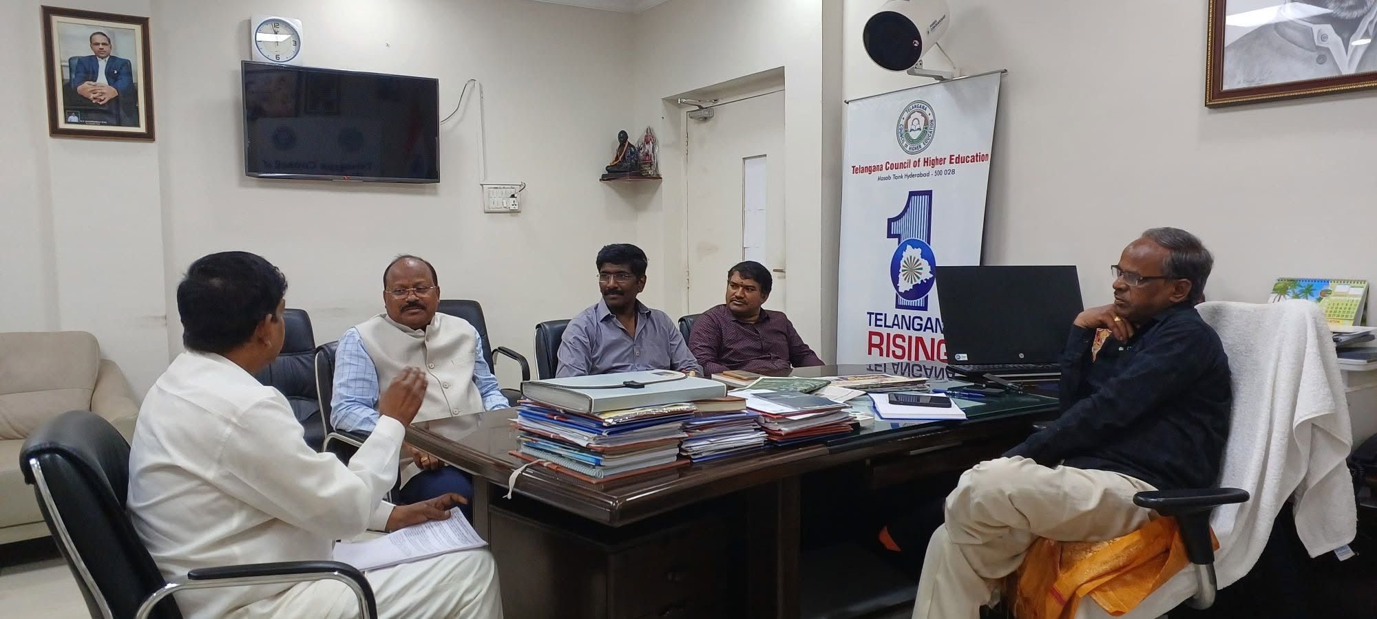The team at a meeting